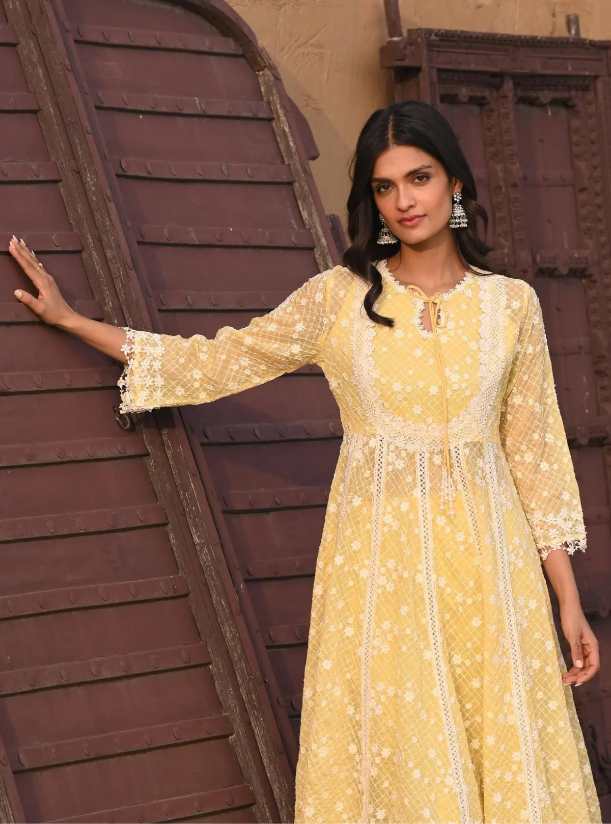 Organza Charm Anarkali Kurta Set