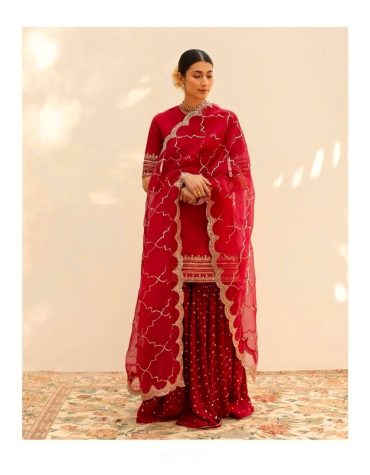 Elegant Mirror Work Kurta, Palazzo, and Dupatta Set