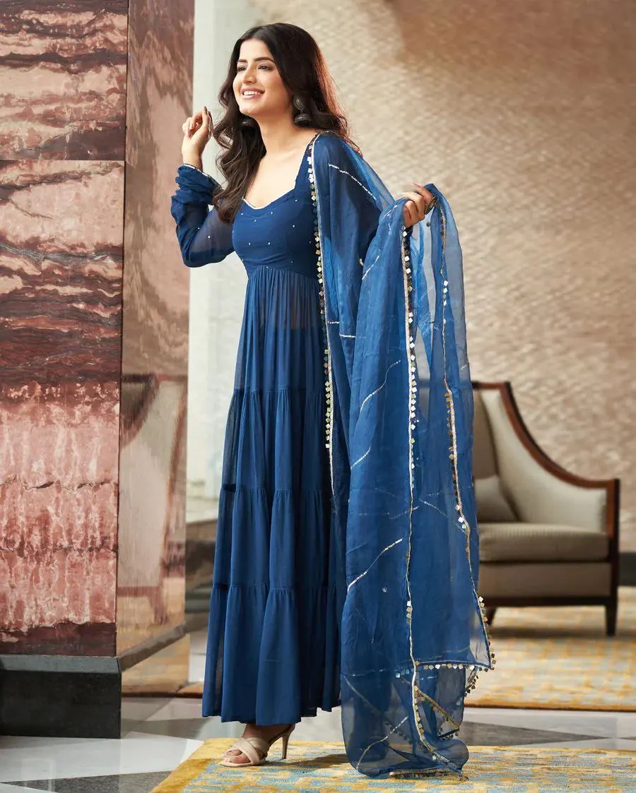 Enchanting Sapphire Anarkali Suit Set