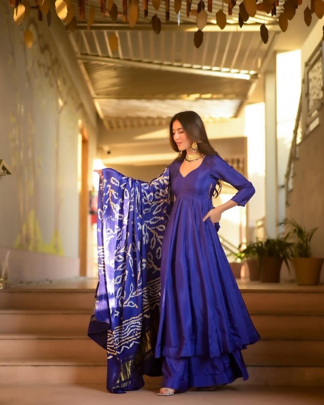 Anamika Premium Silk Anarkali Suit Set