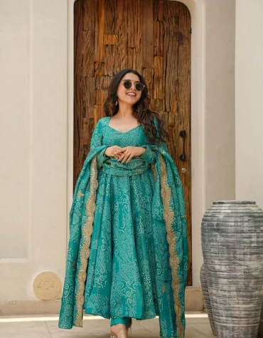 Emerald Bandhej Suit Set
