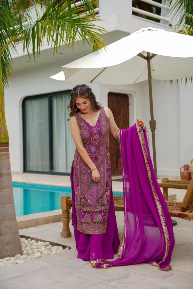 Regal Violet Traditional Attire