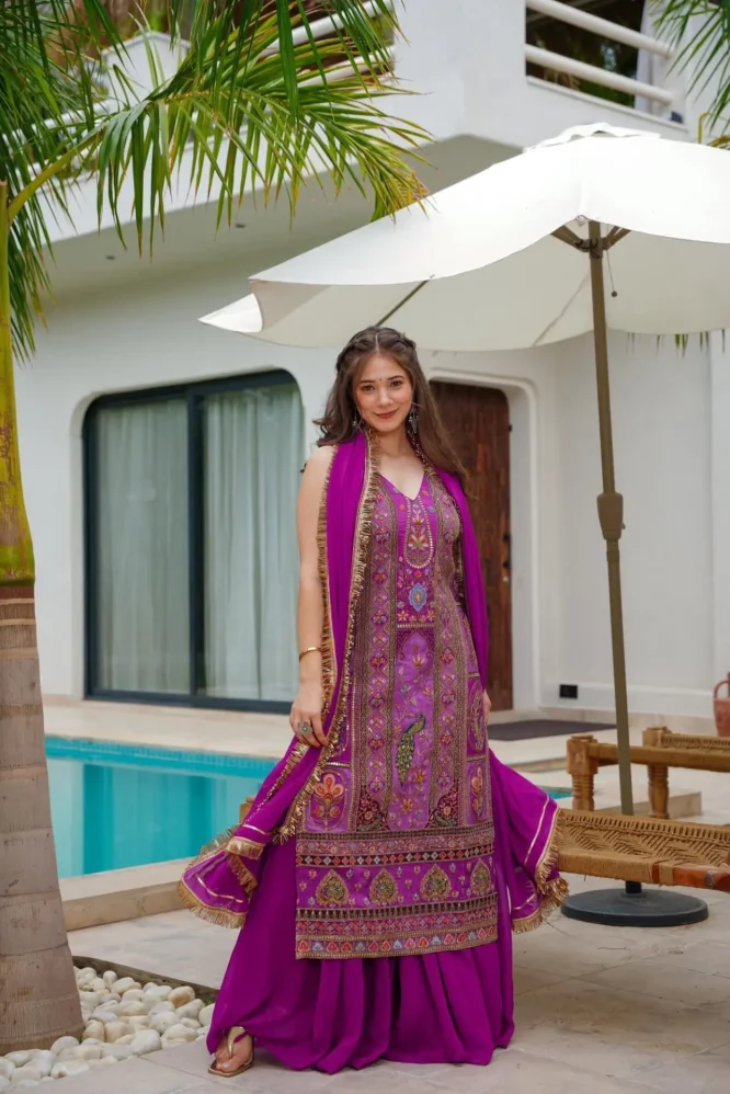 Regal Violet Traditional Attire