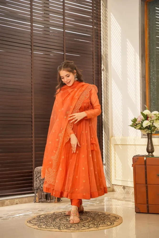 Sunset Glow Organza Suit Set