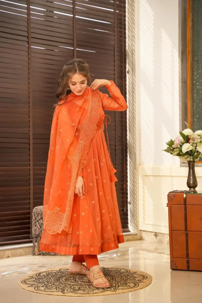 Sunset Glow Organza Suit Set