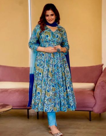 Diamond Spark Designer Digital Printed Suit Set With Bottom and Dupatta