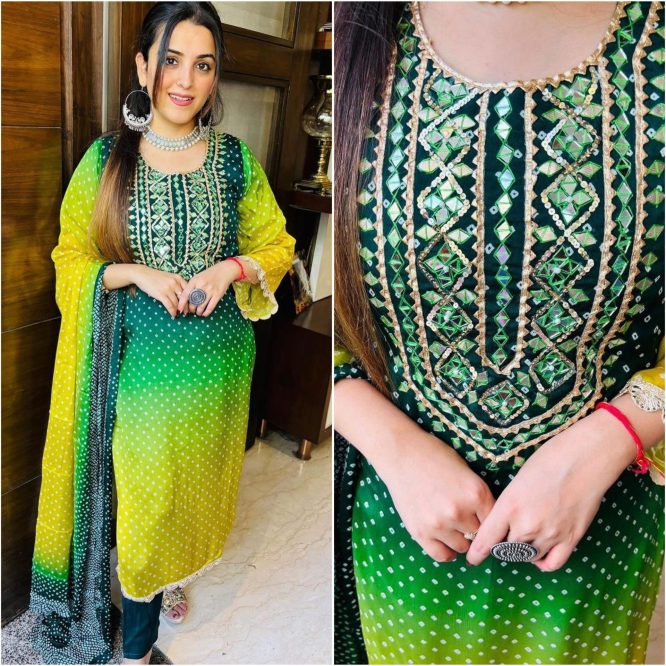 Rang Mahal Bandhani Suit Set