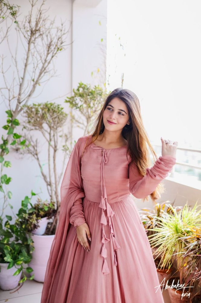 Blush Elegance Faux Georgette Anarkali