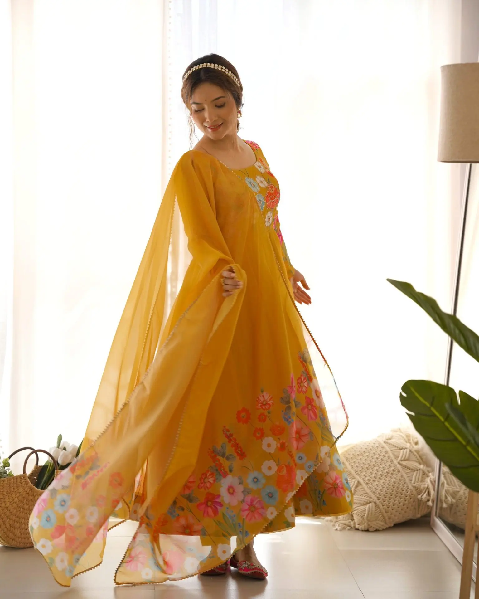 Floral Symphony Anarkali
