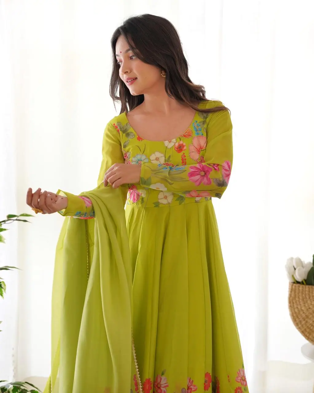 Floral Symphony Anarkali