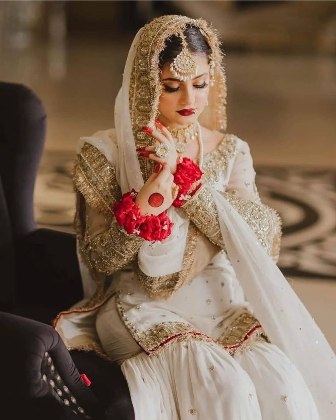 Pearl White Sequin Sharara Ensemble