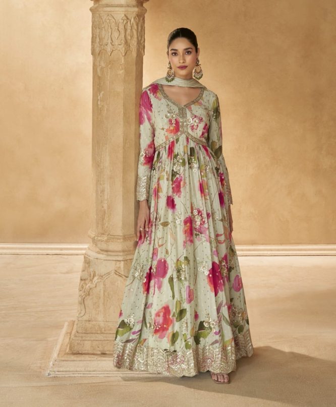 Floral Enchantment Anarkali