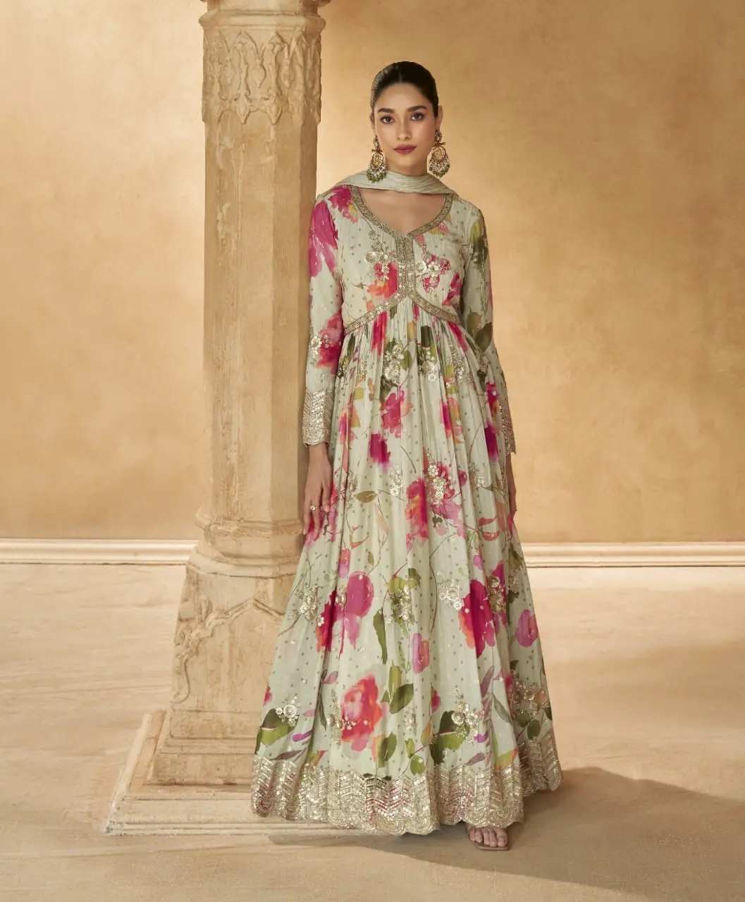 Floral Enchantment Anarkali