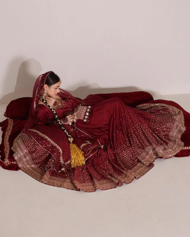Red Rose Premium Silk Anarkali Suit Set