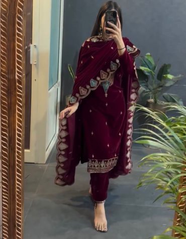 Maroon Majesty Ensemble Suit Set