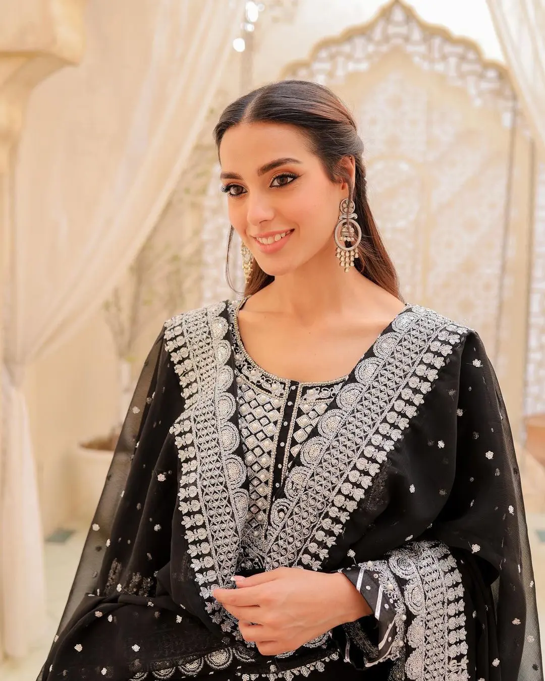 Midnight Elegance Kurti Lehenga Set