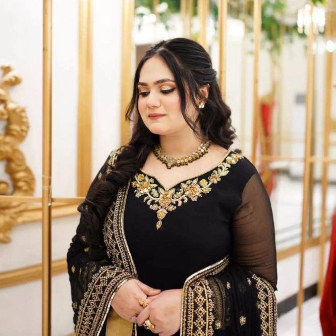 Ebony Gold Royal Sharara Set