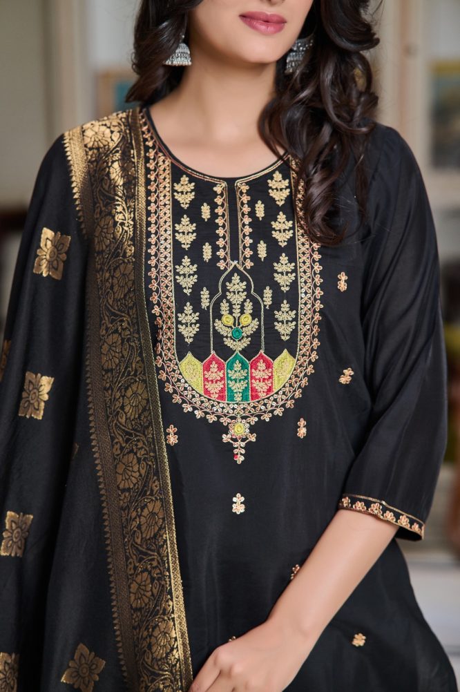 Meherbanu Royal Chanderi Silk Suit