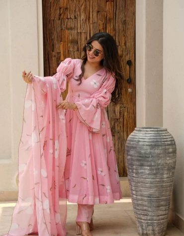 Rose Quartz Georgette Suit Set