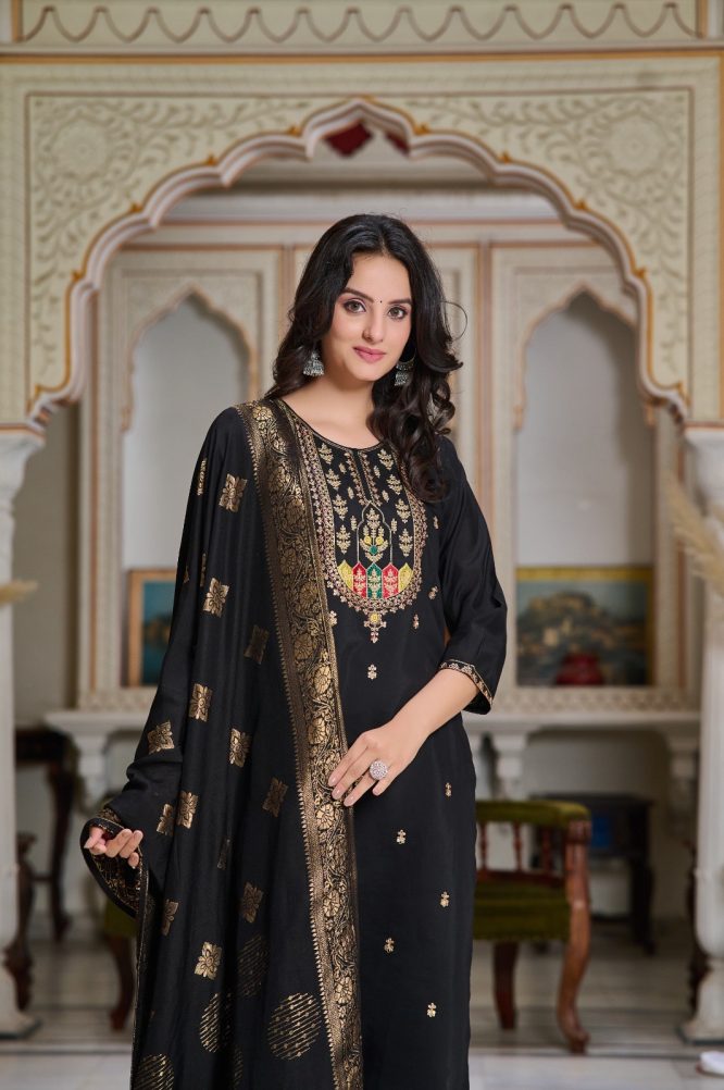 Meherbanu Royal Chanderi Silk Suit