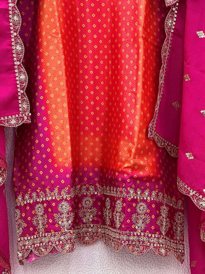 Ruby Embroidery Suit Set with Dupatta and Pant