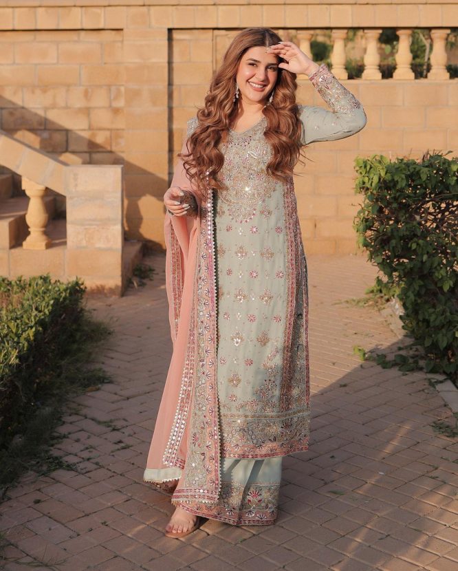 Luxurious Faux Georgette Suit with Sequence Work