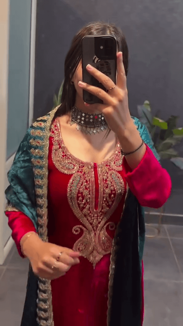 Rajwada Royale 9000 Velvet Suit Set