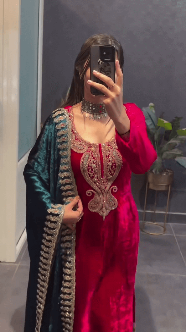 Rajwada Royale 9000 Velvet Suit Set