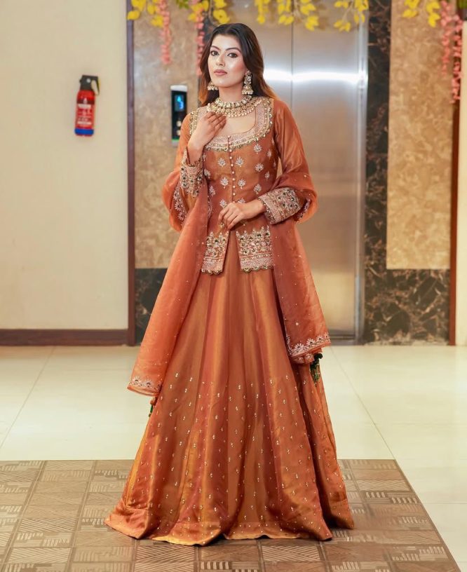 Designer Simmer Silk Top Lehenga Dupatta Set