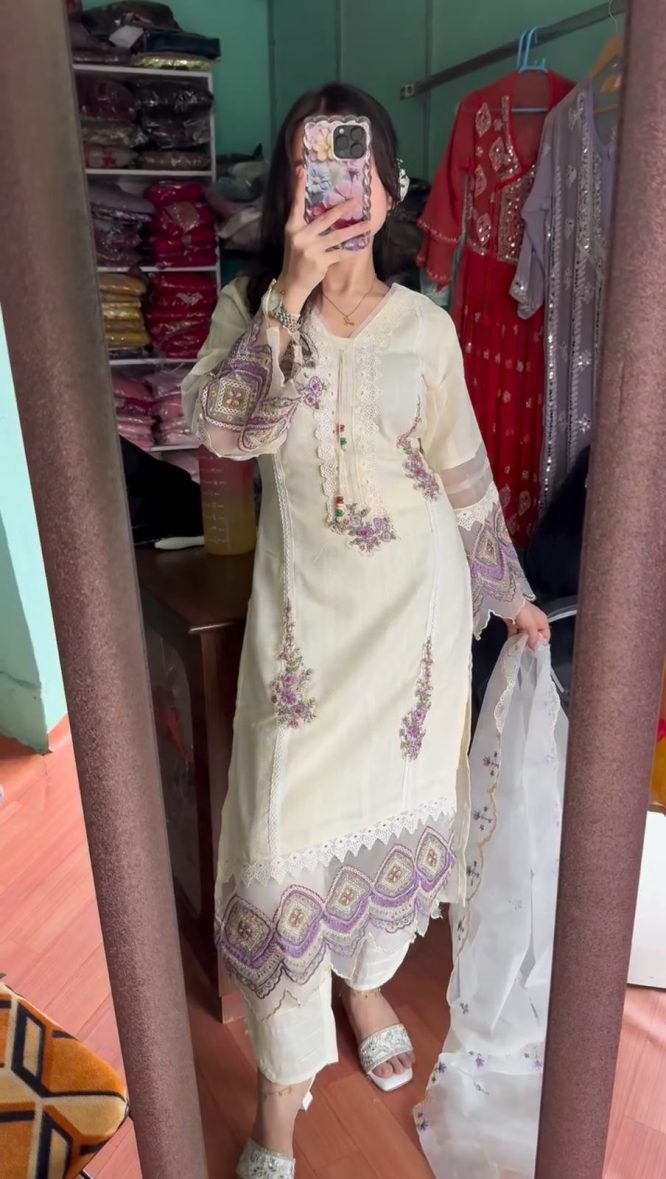 Anaya Pure Organza Suit Set