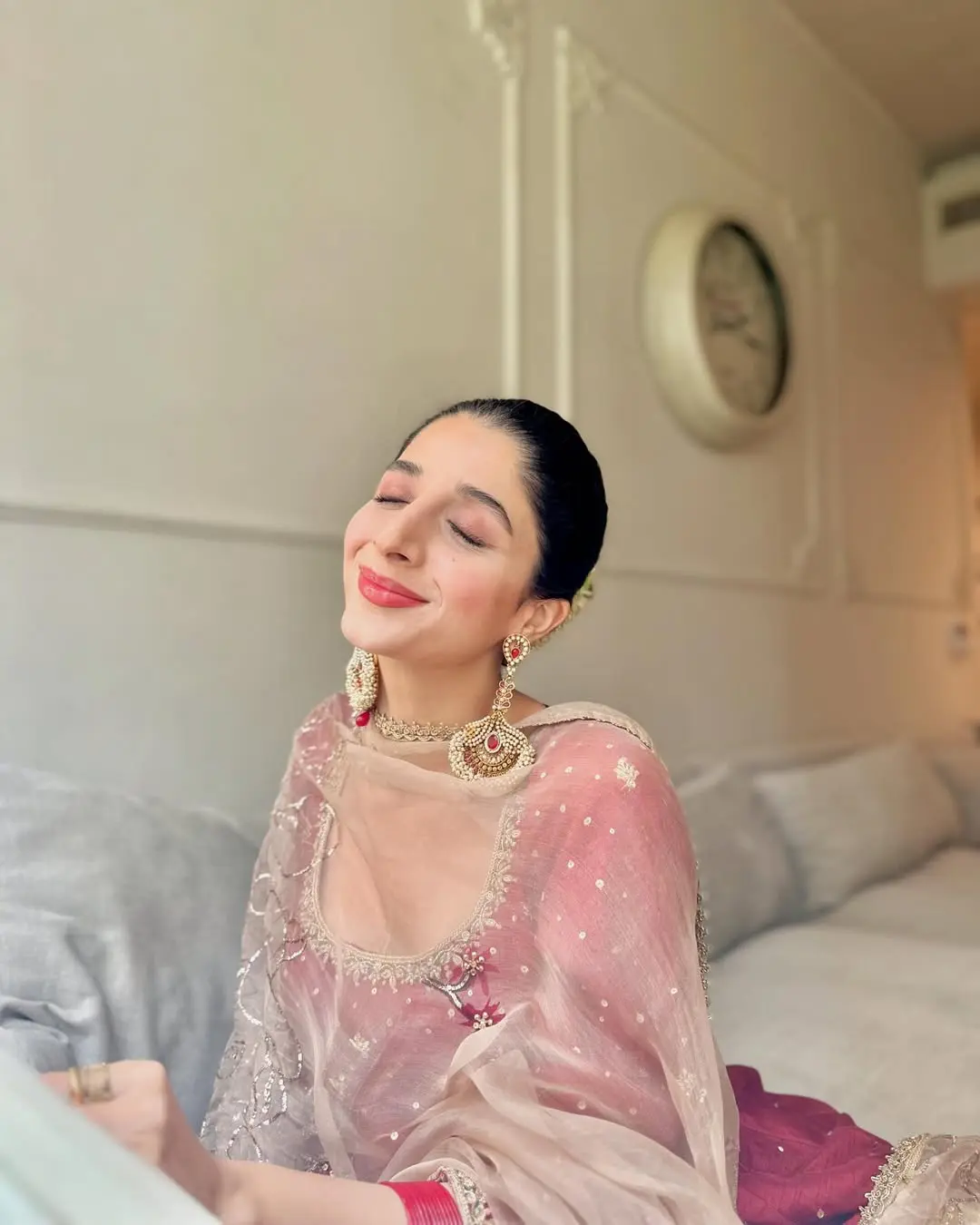 Mawra Designer Anarkali With Handcrafted Dupatta