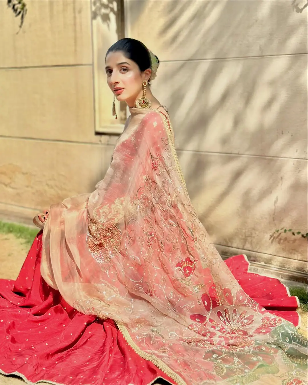 Mawra Designer Anarkali With Handcrafted Dupatta