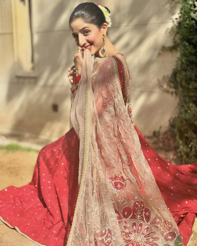 Mawra Designer Anarkali With Handcrafted Dupatta