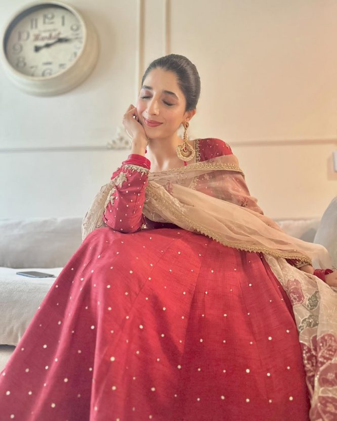 Mawra Designer Anarkali With Handcrafted Dupatta