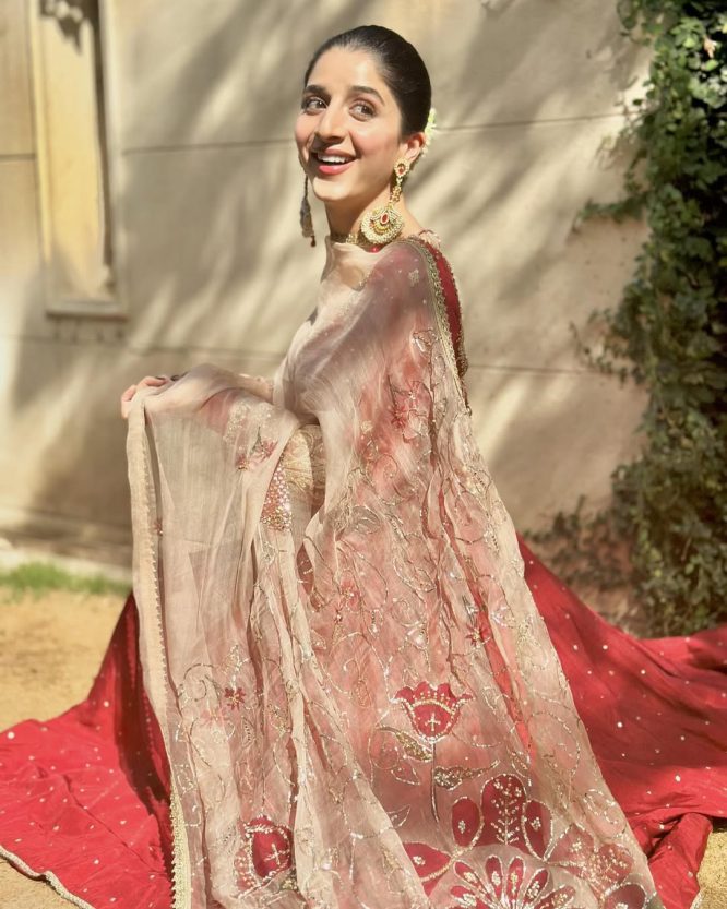 Mawra Designer Anarkali With Handcrafted Dupatta