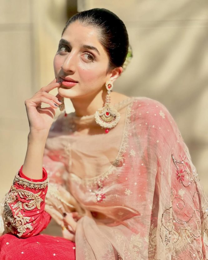 Mawra Designer Anarkali With Handcrafted Dupatta