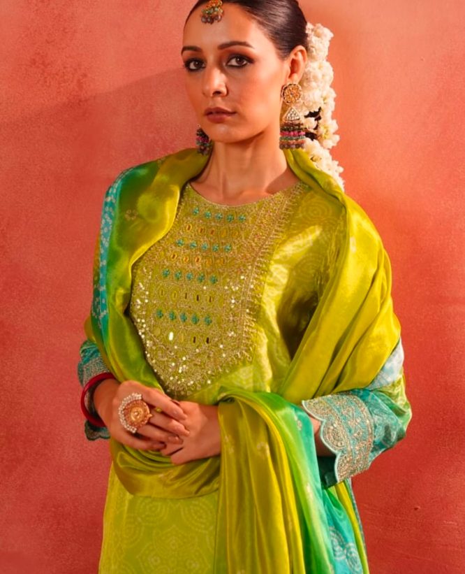 Traditional Bandhej Sharara Set