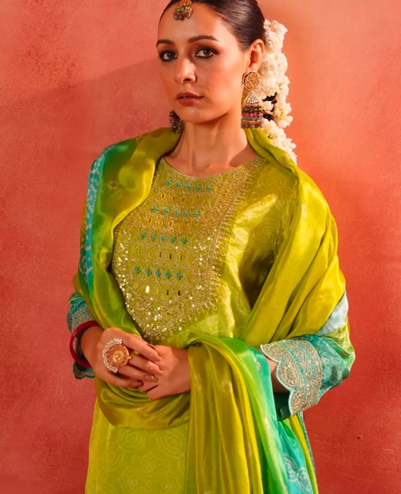Traditional Bandhej Sharara Set