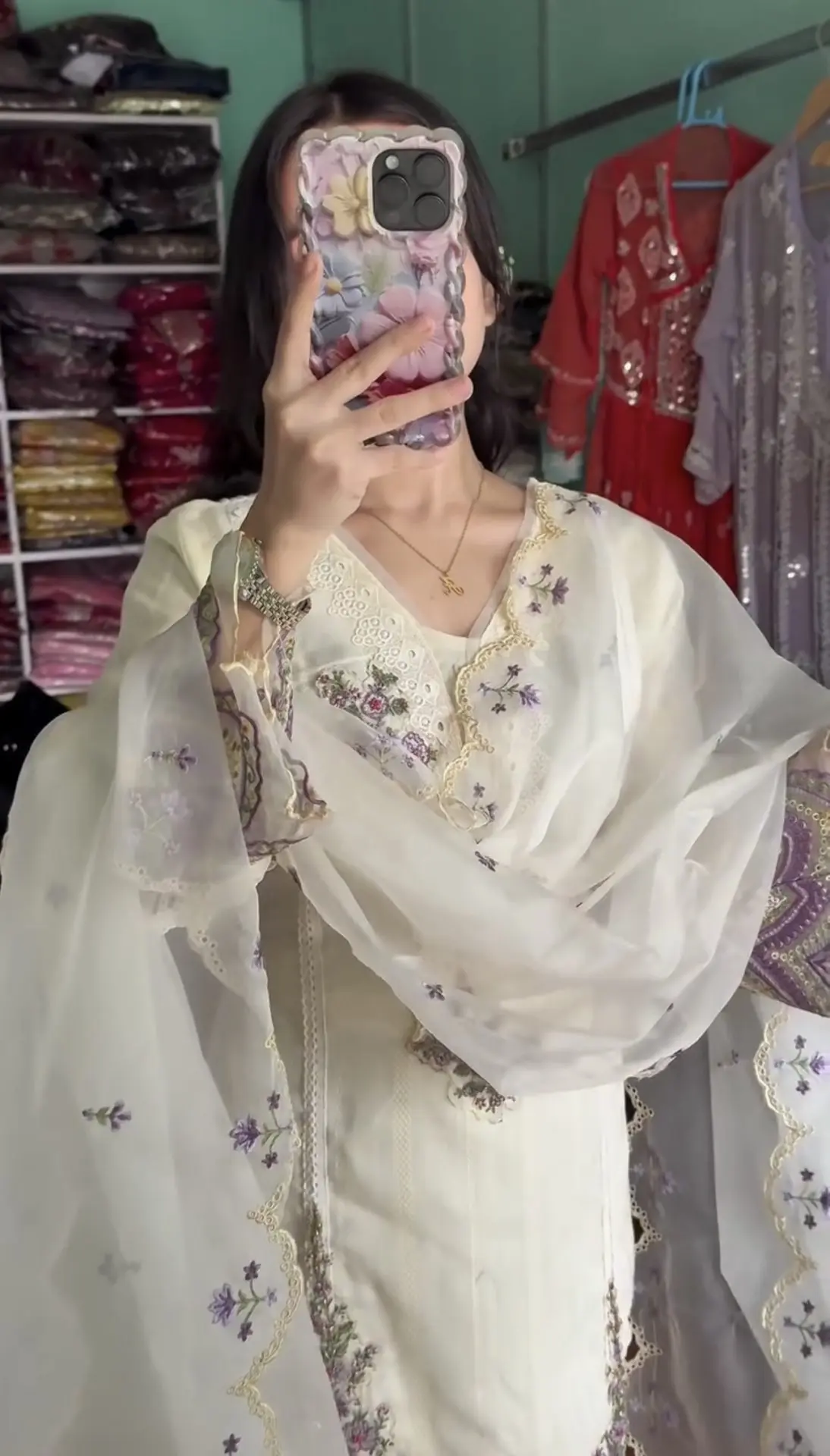 Anaya Pure Organza Suit Set