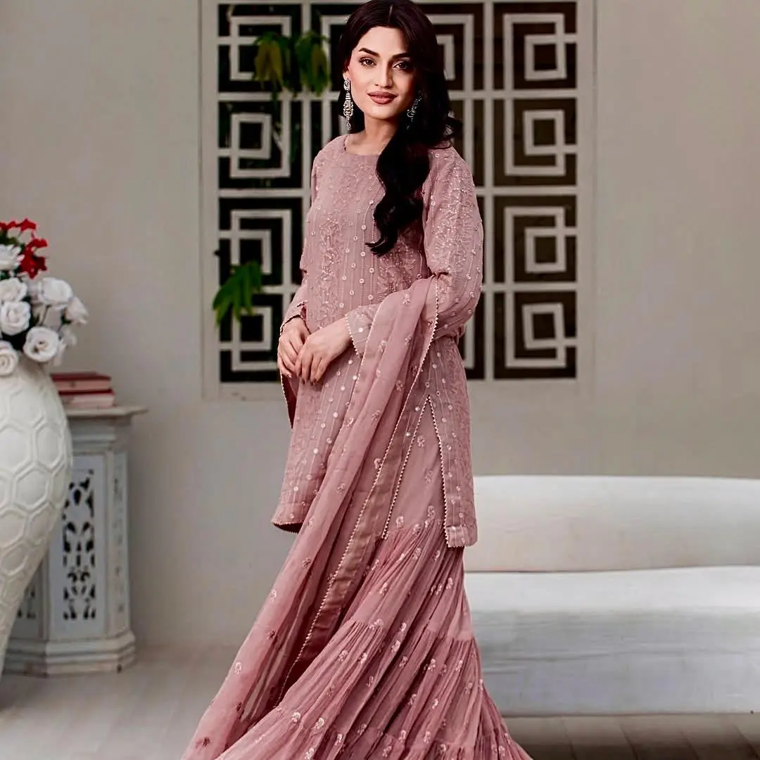 Pestle Pink Sharara Suit