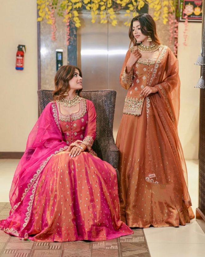 Designer Simmer Silk Top Lehenga Dupatta Set