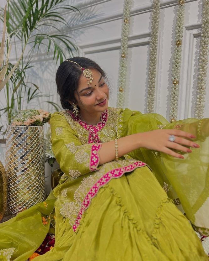 Luxurious Green Sharara Set