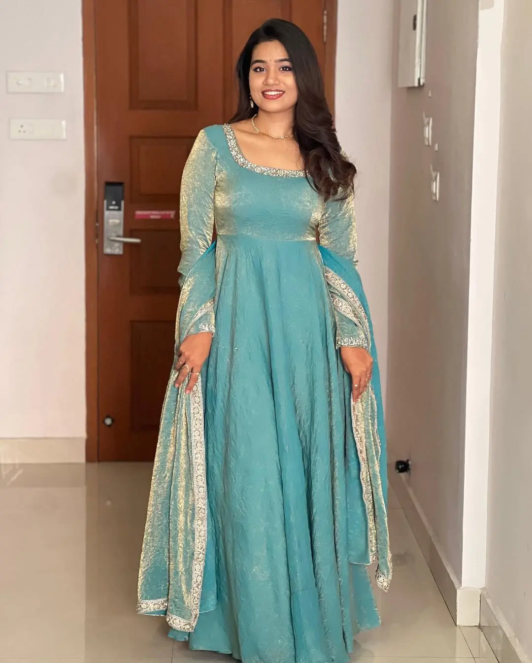 Anaya Designer Gown With Dupatta Set