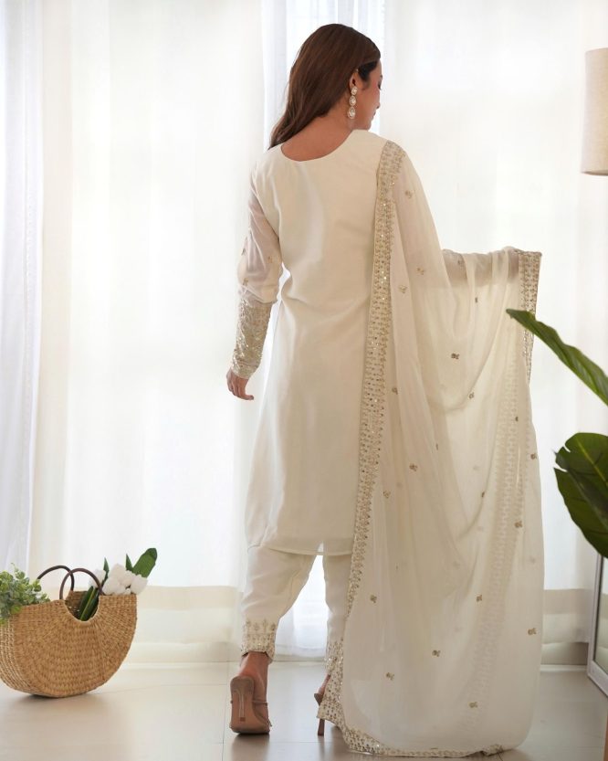 Swan White Suit Set