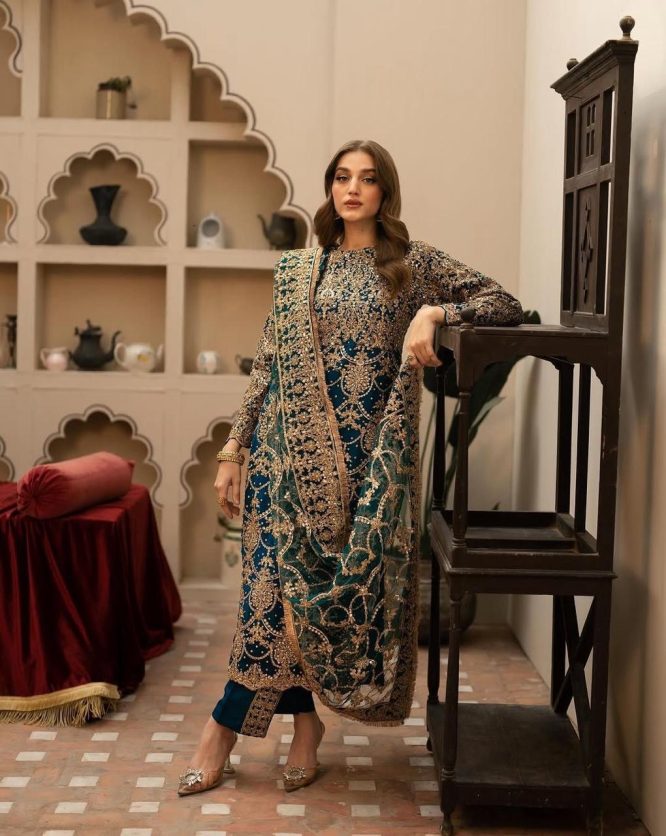 Regal Elegance  Handcrafted Embroidered Suit