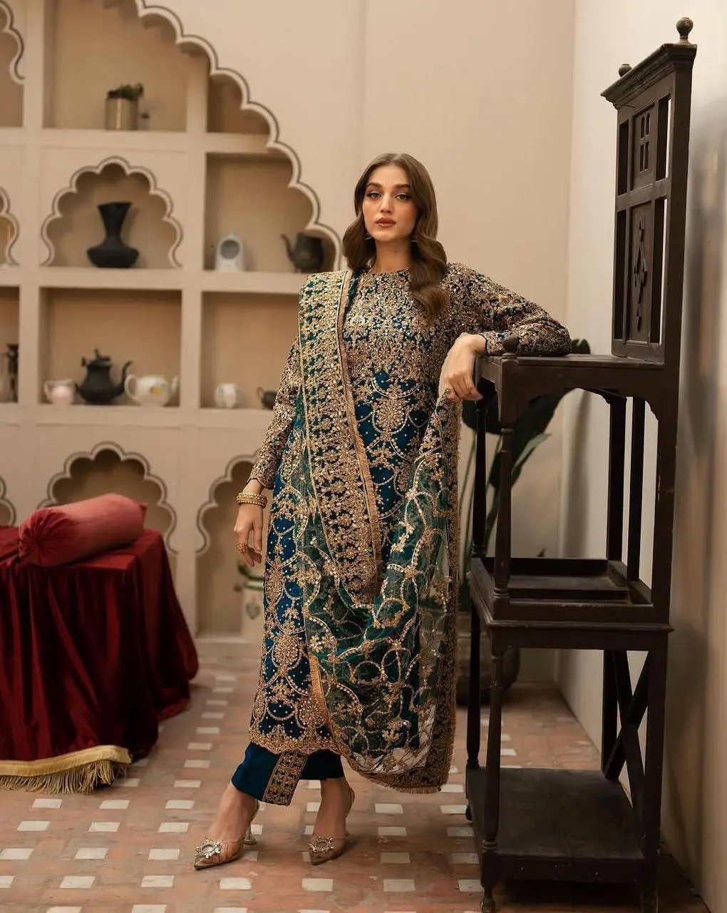 Regal Elegance  Handcrafted Embroidered Suit