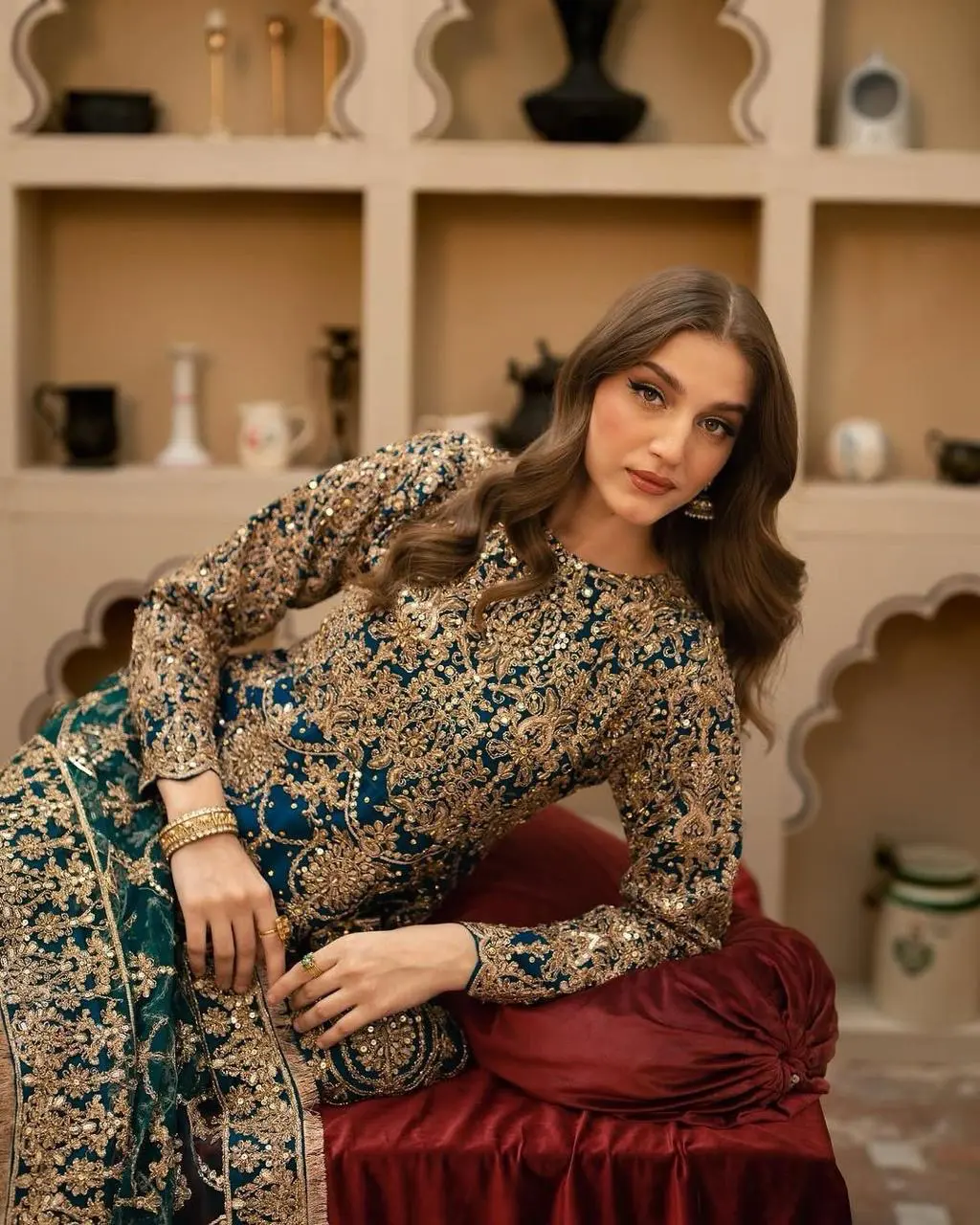 Regal Elegance  Handcrafted Embroidered Suit
