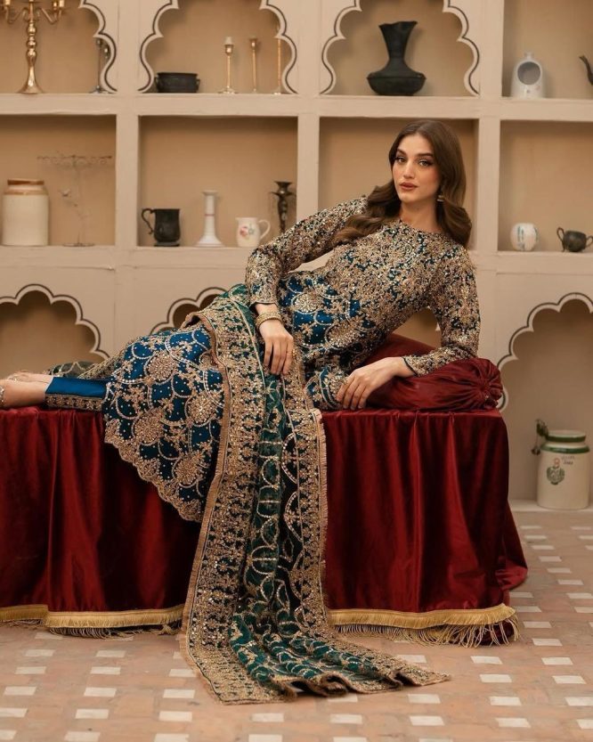 Regal Elegance  Handcrafted Embroidered Suit