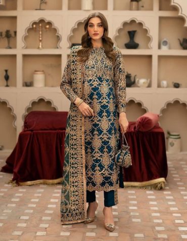 Regal Elegance  Handcrafted Embroidered Suit