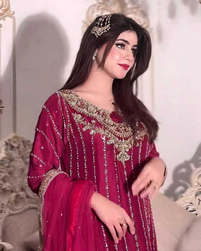 Royal Ruby Hand-Embroidered Salwar Suit